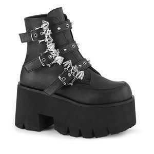 Demonia chunky platform boots Ashes-55